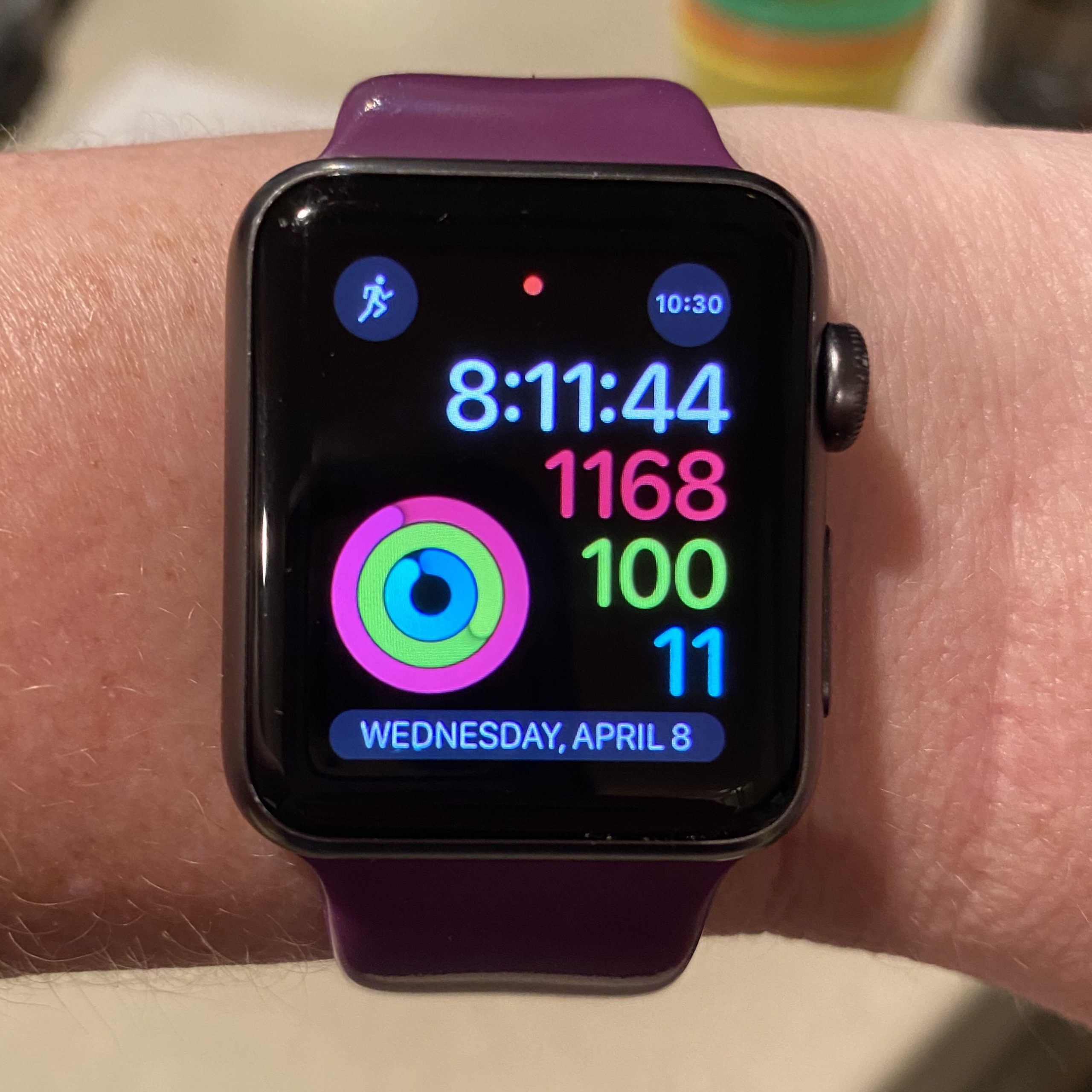 Apple Watch with movement rings